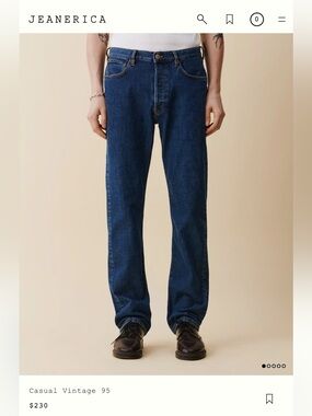 Jeanerica Casual Vintage 95 Men's Straight-Leg Jeans - Dark Blue